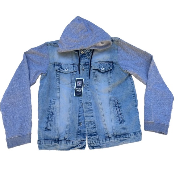 Southpole Jacket Mens XL Denim Hoodie Jean Vintage Jacket 3XB - Picture 1 of 8